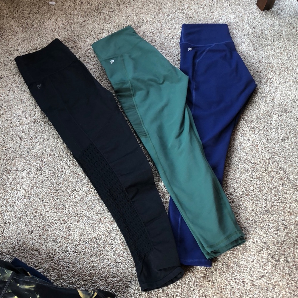 BUNDLE of three Fabletics high waisted leggings